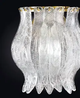 Nástenné svietidlá Patrizia Volpato Nástenné svietidlo Petali muránske sklo 19 cm