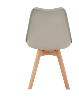 Stoličky Stolička, svetlosivá/buk, BALI 2 NEW