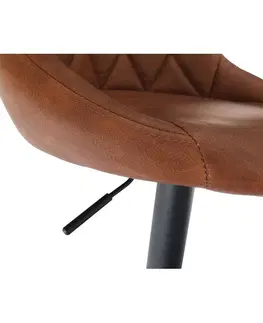 Barové stoličky KONDELA Terkan barová stolička koňaková / čierna