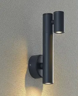 Nástenné svietidlá Lucande Lucande Saige vonkajšie nástenné LED svetlo 2-pl.