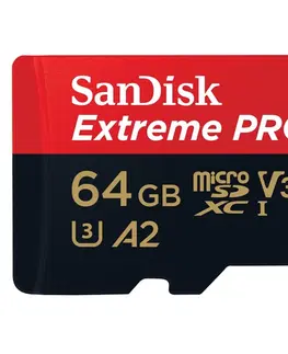 Pamäťové karty SanDisk Extreme PRO microSDXC 64 GB 200 MB/s s adaptérom