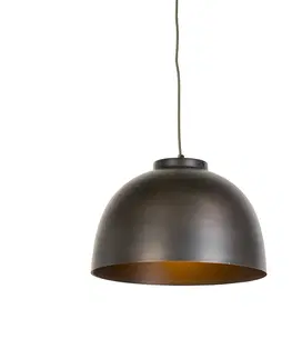 Zavesne lampy Industriálne závesné svietidlo hnedé 40 cm - Hoodi