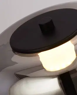 Stolové lampy Searchlight Stolová LED lampa Frisbee so skleneným tienidlom
