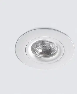 Vysokonapäťové zapustené svietidlá 230 V Heitronic Zapustené stropné LED svetlo DL6809 okrúhle, biela