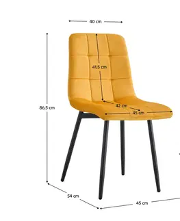 Jedálenské zostavy Jedálenská stolička RAMITA TYP 3 Tempo Kondela Žltá