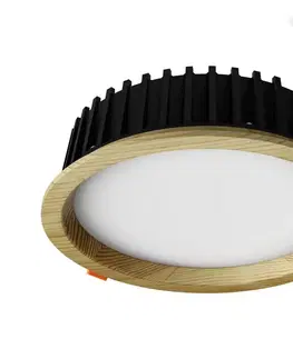Svietidlá APLED APLED-LED Podhľadové RONDO WOODLINE LED/12W/230V 4000K pr. 20 cm borovica masív 