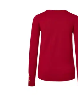 Shirts & Tops Pulóver z jemnej pleteniny s merino vlnou, červený