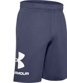 Pánske kraťasy a šortky Pánske športové kraťasy Under Armour Sportstyle Cotton Graphic Short Blue Ink - M