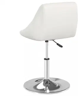 Kancelárske stoličky Kancelárska stolička umelá koža / chróm Dekorhome Krémová