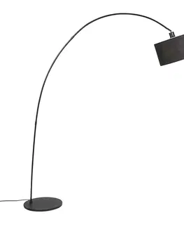 Oblúkové lampy Inteligentná moderná oblúková lampa čierna vrátane A60 Wifi - Vinossa