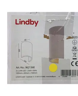 Svietidlá Lindby Lindby - LED Nástenné svietidlo JENKE 2xLED/2,5W/230V 