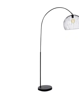 Zavesne lampy Moderne vloerlamp zwart - Koopa