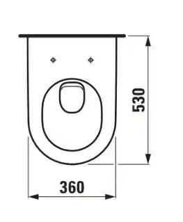 Záchody Laufen - Pro Závesné WC, 530x360 mm, biela H8209560000001