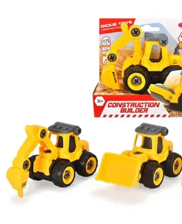 Hračky - dopravné stroje a traktory DICKIE - Stavebné autíčko 12,5 cm, 4 druhy