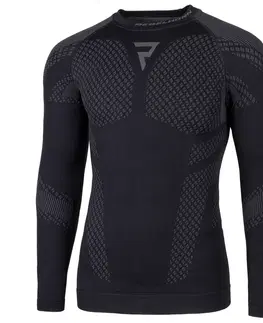 Pánske termo tričká s dlhým rukávom Moto termo tričko Rebelhorn Active II Long Sleeve čierno-šedá - L