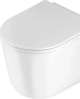Záchody LaVilla WC misa závesná JASMIN Rimless Whirl - set vrátane sedátka SLIM softclose CDJD6ZPW