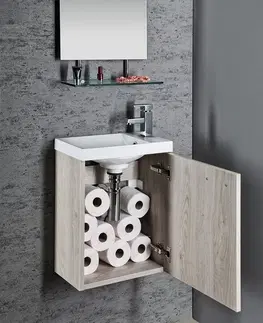 Kúpeľňa SAPHO - LATUS X umývadlová skrinka 39,4x50x22cm, dub Mocca LT110-1212
