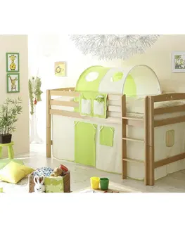 Príslušenstvo k detským posteliam Tunel na hranie Zelený/béžový