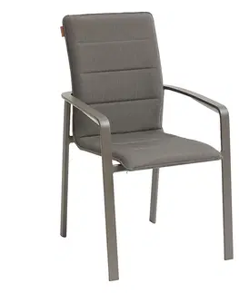 Záhradné stoličky a kreslá Hliníkové kreslo CAPRI (šedo-hnedá)