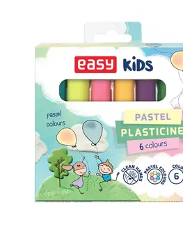 Kreatívne a výtvarné hračky EASY - Plastelína, 6 pastelových farieb