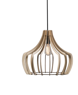 Zavesne lampy Dizajnové závesné svietidlo drevo - Twan