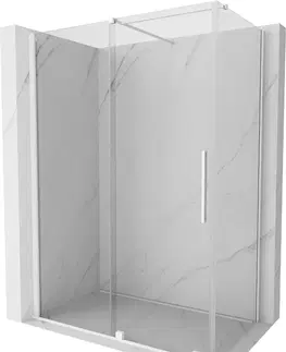Sprchovacie kúty MEXEN/S - Velár sprchovací kút 130 x 70, transparent, biela 871-130-070-01-20