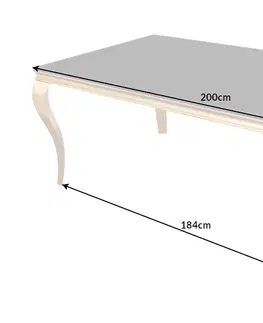 Jedálenské stoly Jedálenský stôl ZETHOS Dekorhome Čierna