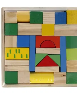 Drevené hračky MEGA CREATIVE - Kocky drevené 42 ks