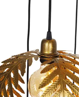 Zavesne lampy Vintage závesná lampa mosadz 5 -svetelná - Botanica