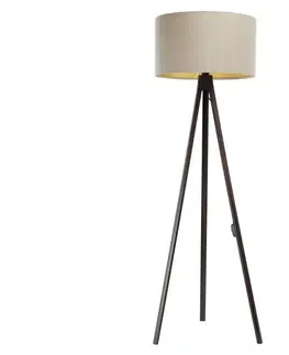 Lampy  Stojacia lampa STANDART 1xE27/60W/230V béžová/hnedá 