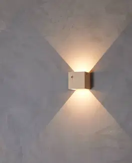 Vonkajšie nástenné svietidlá LeuchtNatur LeuchtNatur Cubus vonkajšie LED svietidlo, limba