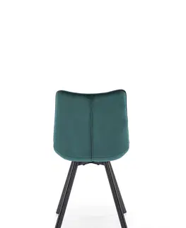 Jedálenské stoličky HALMAR K332 jedálenská stolička tyrkysová / čierna