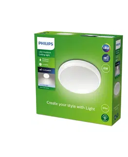 Vonkajšie stropné svietidlá Philips Philips Doris LED svietidlá IP54 4 000 K biela