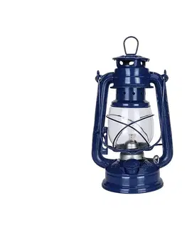 Záhradné lampy Brilagi Brilagi - Petrolejová lampa LANTERN 24,5 cm modrá 