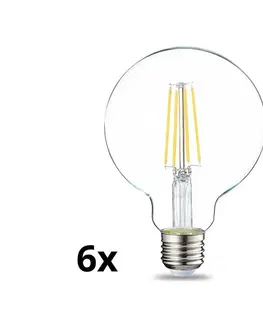 LED osvetlenie  SADA 6x LED Stmievateľná žiarovka VINTAGE G93 E27/8W/230V 2700K 