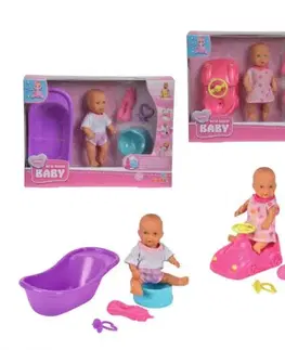 Hračky bábiky SIMBA - Bábika New Born Baby Pije, Ciká,12 Cm, Prísl.