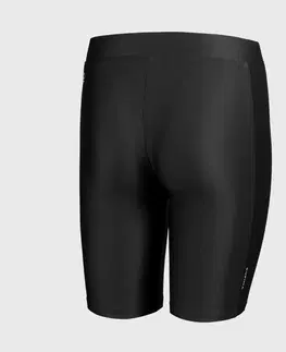 nohavice Detské bežecké priedušné priliehavé šortky Kiprun Dry čierne