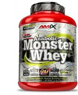 Viaczložkové proteíny AMIX Anabolic Monster Whey 2200 g jahoda banán