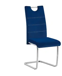 Jedálenské stoličky a kreslá Jedálenská stolička ABIRA NEW Tempo Kondela Modrá