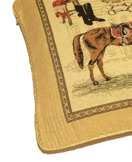 Vankúše Forbyt Povlečenie na vankúš, Ornament Kôň, farebný, 43 x 43 cm
