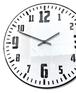 Hodiny Nástenné akrylové hodiny Unique Flex z117-2-1-x, 30 cm, čiernobiele