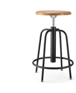 Table & Bar Stools Barová stolička s nastaviteľnou výškou, čierna