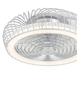 Stropne ventilatory Inteligentný stropný ventilátor strieborný vrátane LED s diaľkovým ovládaním - Crowe