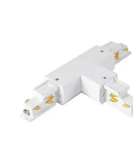 Svietidlá pre 3-fázové koľajnicové svetelné systémy Arcchio Arcchio DALI T-konektor, uzemnenie mimo pravej strany, biely