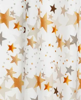 Závesy Bellatex Sprchový záves Hviezdy béžová, 180 x 200 cm