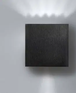 Nástenné svietidlá Milan Iluminación Milan Dau nástenné svetlo kocka up-down čierne