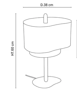 Stolové lampy MARKET SET MARKET SET Pebble textilná stolová lampa, krémová