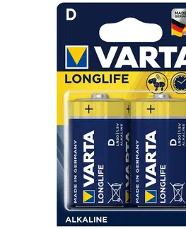 Predlžovacie káble VARTA Varta 4120 - 2 ks Alkalické batérie LONGLIFE EXTRA D 1,5V 