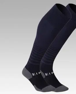 ponožky Detské vrúbkované futbalové podkolienky Viralto Club námornícke modré
