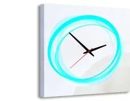 HODINY AKO OBRAZ 3-dielny obraz s hodinami, Ľadový medveď, 35x105cm
